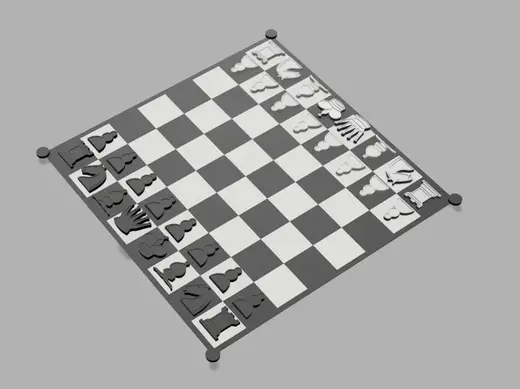 Magnetic Fridge Chess With Board