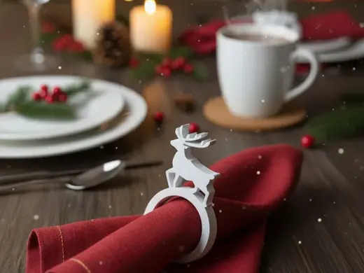 Servilleteros Navideños - Reno y Arból