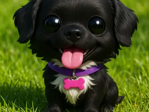Perro perrito tipo Funko Chibi multicolor raza 2