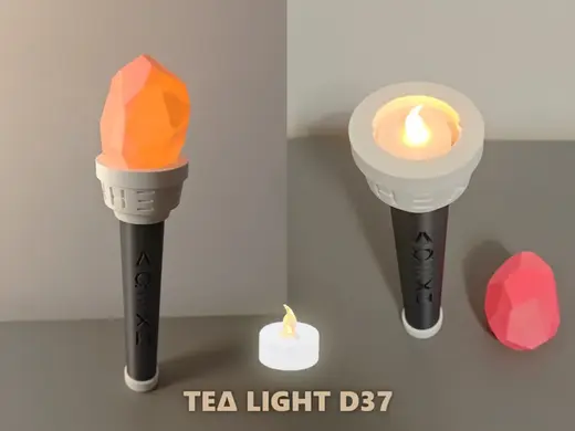 Crystal Torch Tealight Holder – Fantasy Lamp Decor
