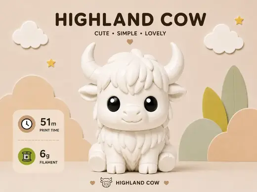 Cute animal figurines - highland cattle