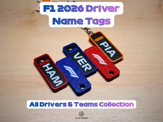 F1 2026 Driver Name Tags | All Drivers Collection