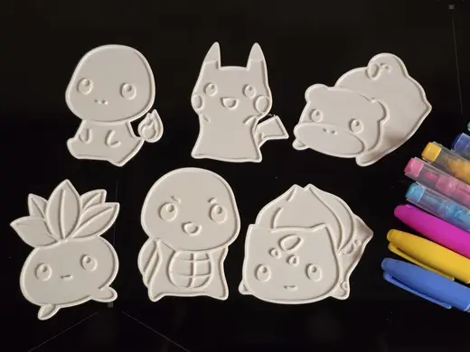 Cute Pokemon Buddies Coloring Craft DIY Pack