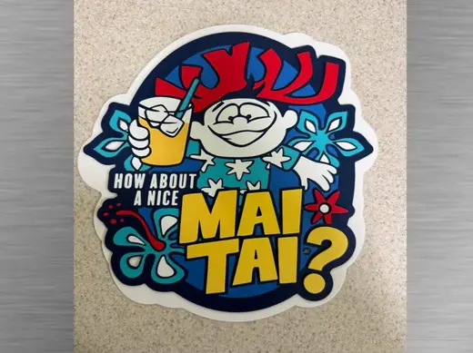 Tiki Art-Nice Mai-Tai sign & Coaster Set