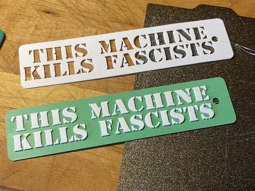 This machine kills fascists bookmark