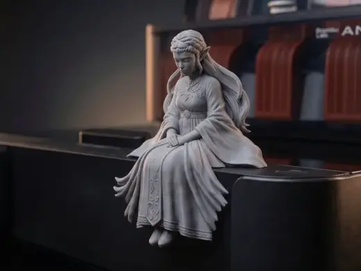 Elegantly Seated Zelda - Monitor Buddy