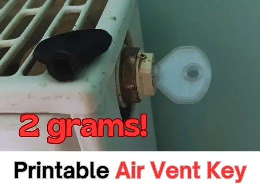 Radiator Bleed Key – 3D Printable Air Vent Key