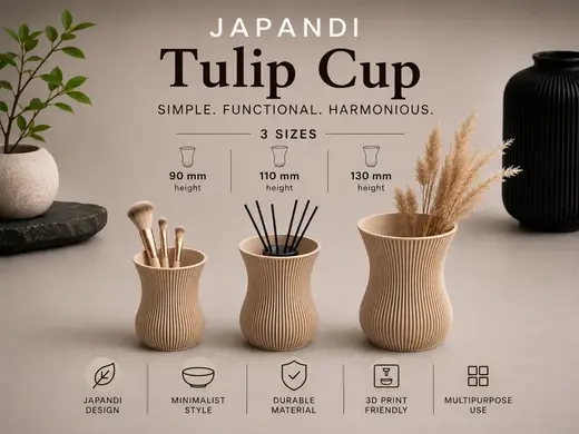 JAPANDI Tulip Cup | Vase | Organizer