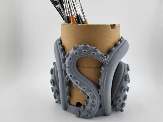 Cardboard Spools pen brush tool holder recycling