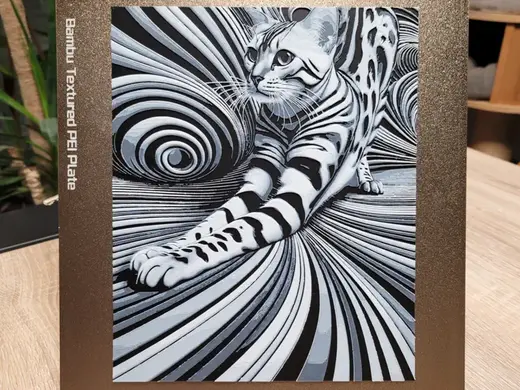 Abstract Cat - Hueforge - Black and White 191x235