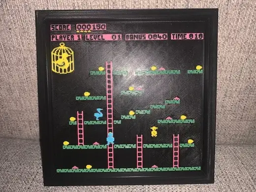 Chuckie Egg retro game frame