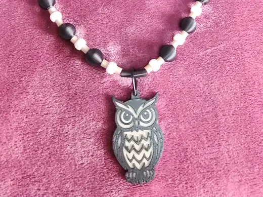 Collar búho de la suerte