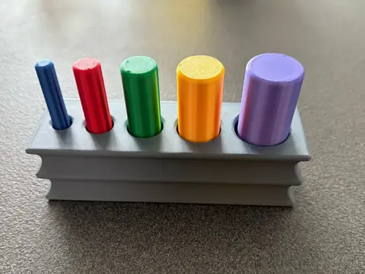 color-coded sticks