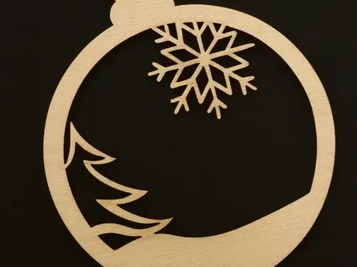 3D Christmas Bauble – Snowflake & Tree