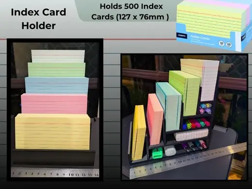 Index Card Holder | Holds 500 (127 x 76 mm / 3x5)