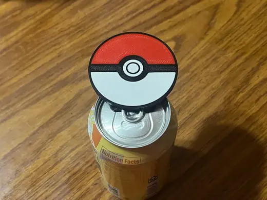 Pokeball Pop Can Tab Opener with Keyring