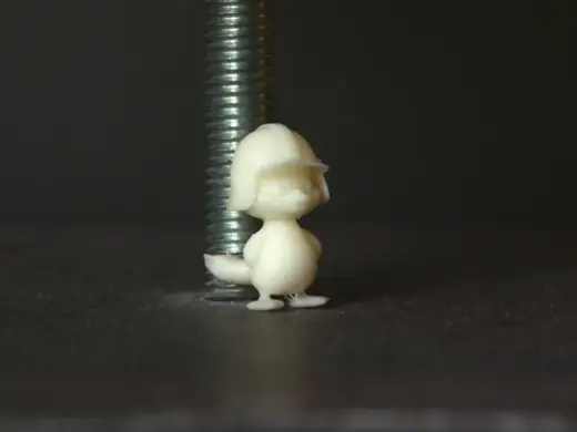 Cute duck with helmet little figurine