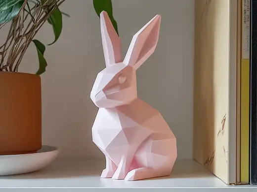 Modern Low Poly Bunny V2