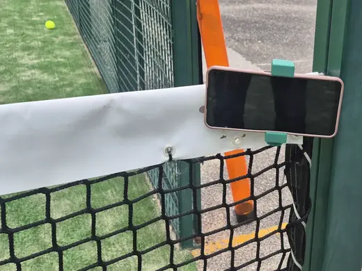 soporte telefono grabar red tenis padel pickleball