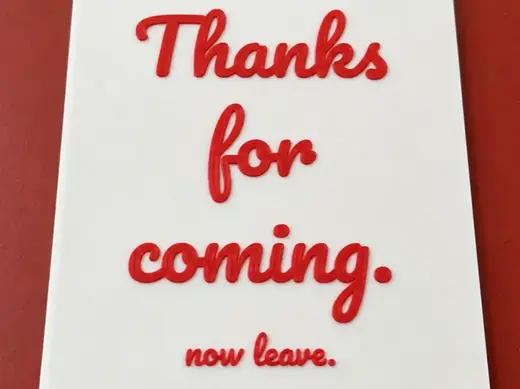Now Leave Funny Door Sign