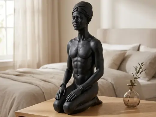 African Tribal Man Figurine - Home Decor Statue