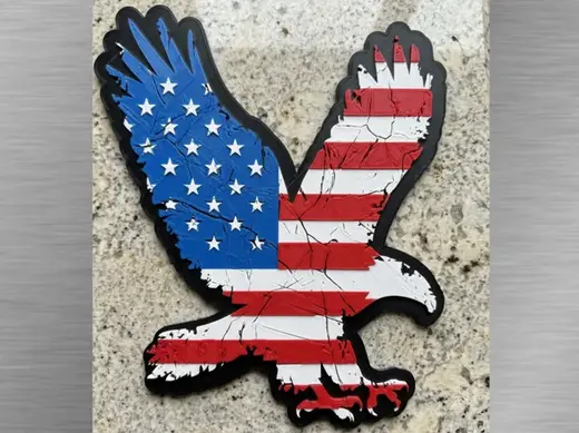 Patriotic Freedom Eagle -Distressed