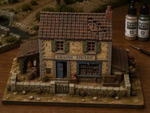 Negozio alimentari rurale – diorama WW2