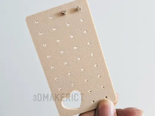 Travel Earring Holder - Heart Design - 32 Holes