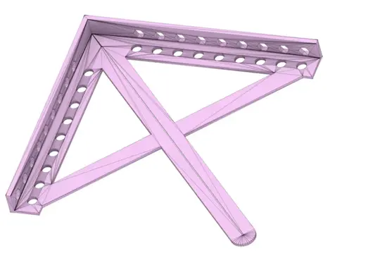 Set square for finding the center of a circle