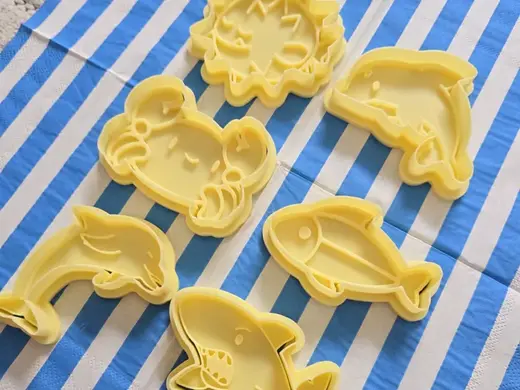 Sea Animal Cookie Cutter Playdoh Fish Shark Crab