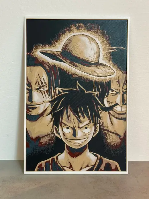 The Straw hat generations hueforge with frame.insane