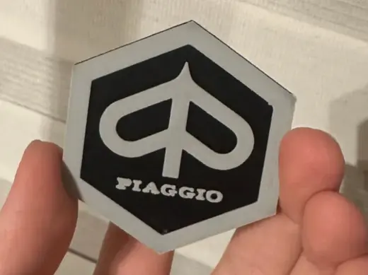 Classic Piaggio Hexagon Logo Keychain/Normal