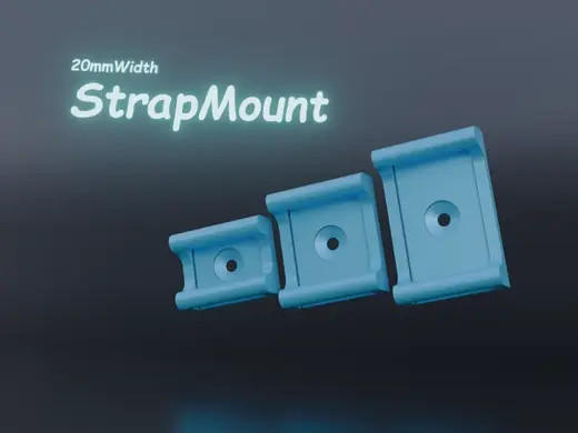 Velcro Strap Mount 20mm Width (3 Sizes)