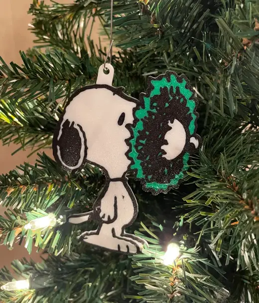 Snoopy Silly / 3 color / Christmas ornament Wreath