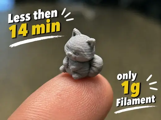 Mini Racoon – 10 Min – No Support – 1g Filament
