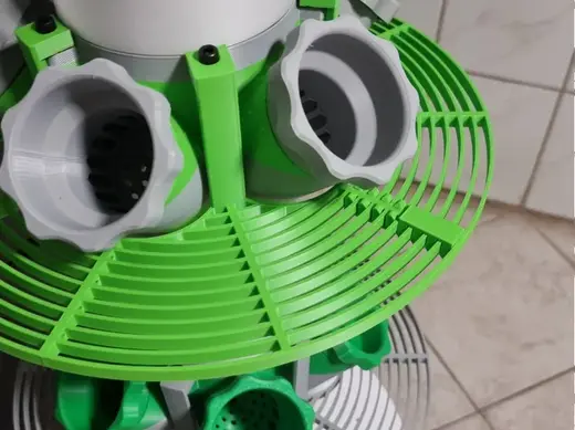 5Pot Hydroponic tower support with clips