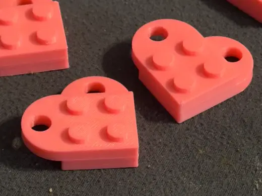 Interlocking heart keychain pieces - 3176