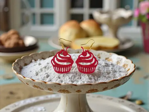 Minimalist cupcake earrings