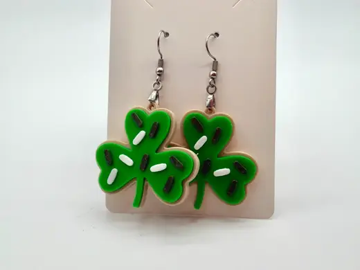 Clover Sugar Cookie Earrings