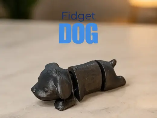 Articulated Fidget Dog | Easy Assembly Desk Toy