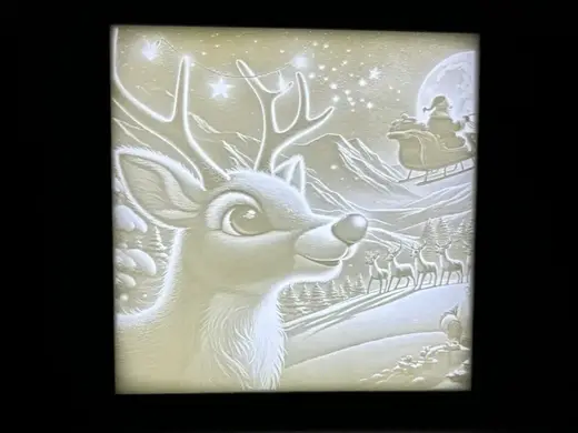 Weihnachten Rudolf Lithophane
