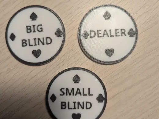 Small, Big Blind und Dealer Chip